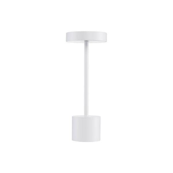 White Aluminium & Acrylic LED 2 Watt 230Lm 3000K 220-240 Volt Beam Angle 163º IP54 Switch On/Off / USB Wire D: 11.8 H: 30 cm image 1