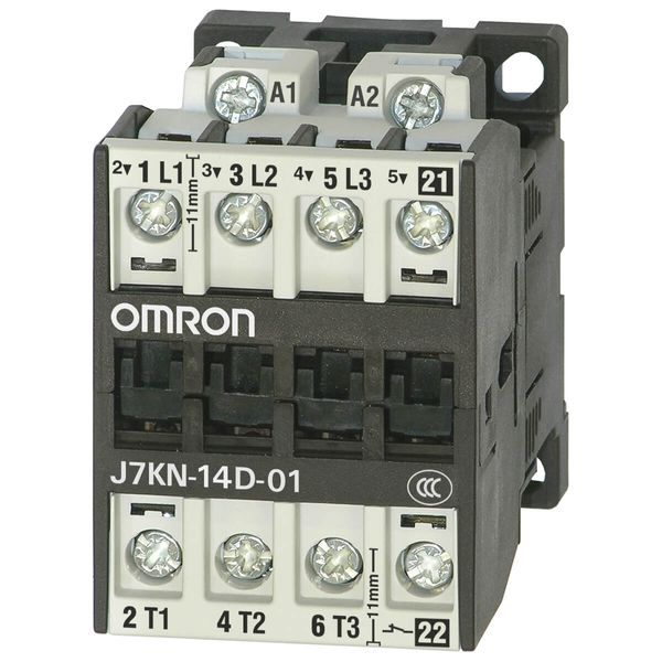 Contactor, 3-pole, 14 A/5.5 kW AC3 (25 A AC1) + 1B auxiliary, 230 VAC image 3