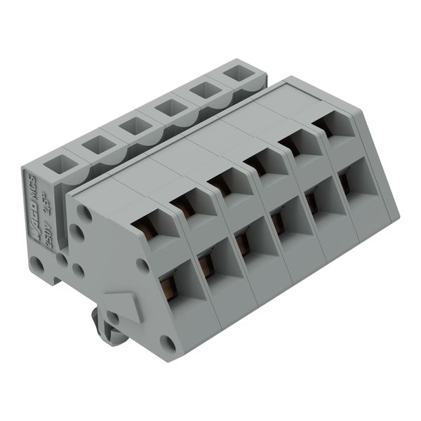 1-conductor female connector, angled CAGE CLAMP® 2.5 mm² gray image 1