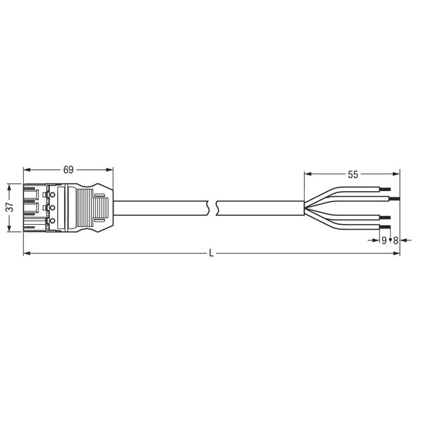 pre-assembled interconnecting cable Eca Socket/plug pink image 3