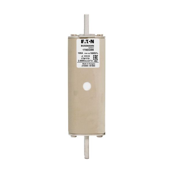 Fuse-link, high speed, 100 A, AC 1600 V, special DIN 1, aR, DIN, IEC, with indicator image 3