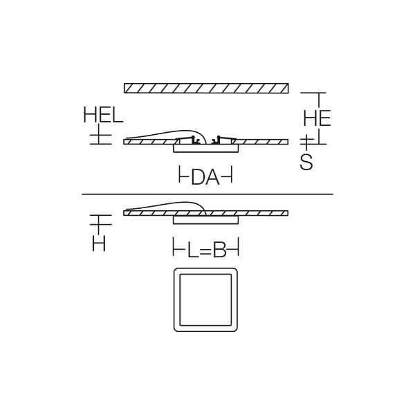 TRIXY square, 14...22 W, 1550...2550 lm, 830, 840, white, on/off Surfa image 4