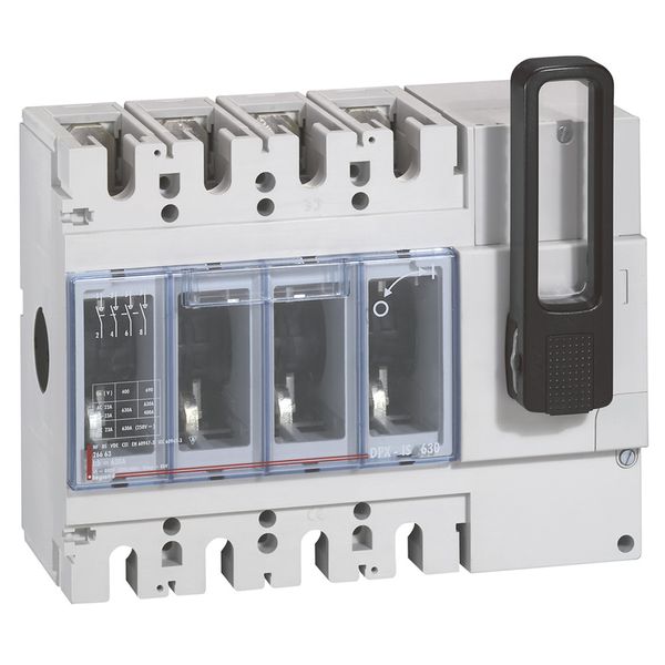 Isolating switch - DPX-IS 630 w/o release - 4P - 630 A - front handle image 2