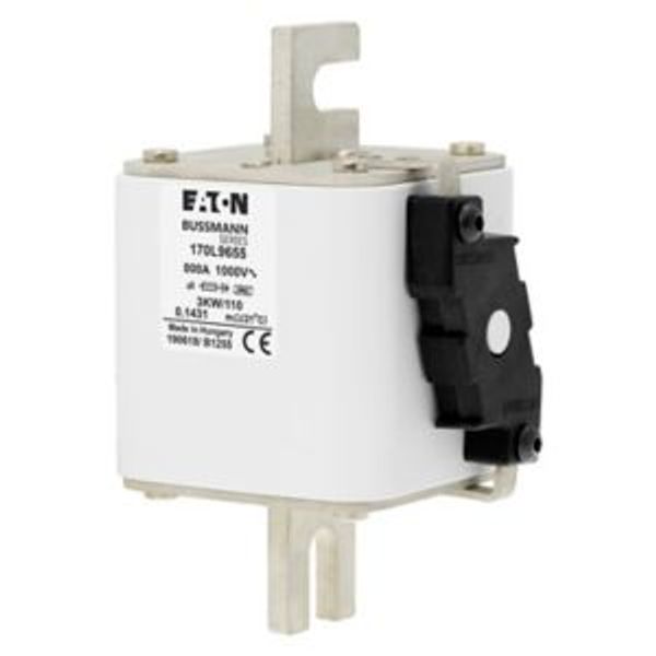 Fuse-link, high speed, 700 A, AC 1000 V, Size 3, 76 x 76 x 75 mm, aR, IEC, single indicator image 3