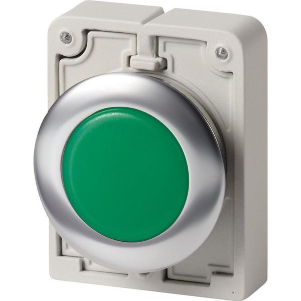 Indicator light, RMQ-Titan, flat, green, Front ring stainless steel image 2