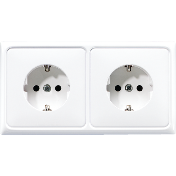 2-gang SCHUKO-socket CD522BFWW image 1