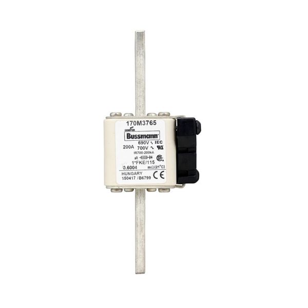 Fuse-link, high speed, 200 A, AC 690 V, compact size 1, 45 x 59 x 148 mm, aR, IEC, UL, single indicator image 5