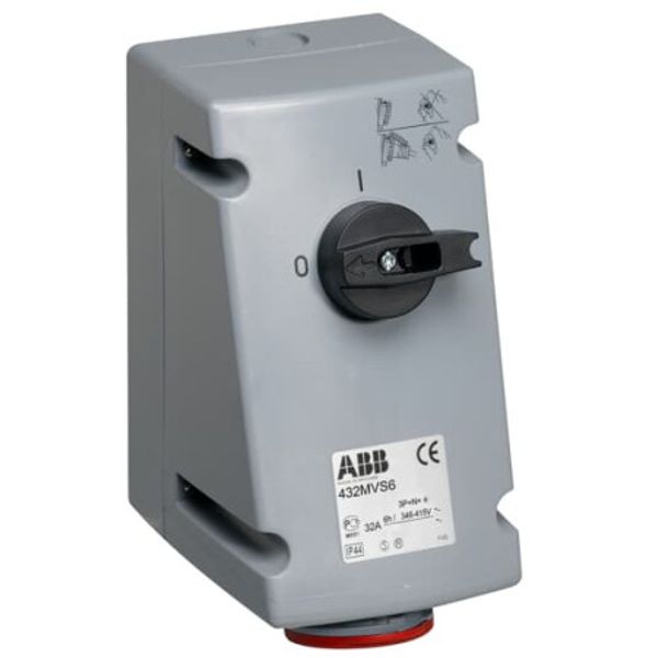 ABB432MI6WN Industrial Switched Interlocked Socket Outlet UL/CSA image 1