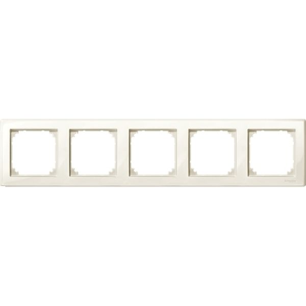 M-Smart frame, 5-gang, white, glossy image 2
