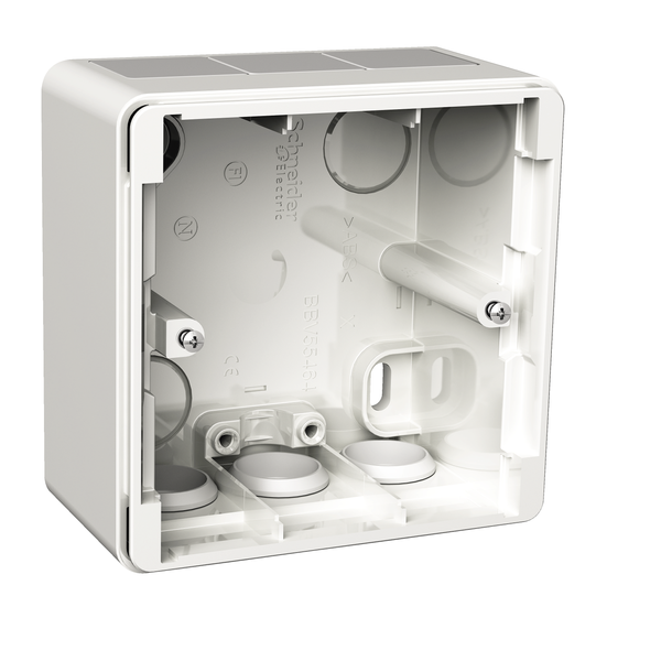 Exxact surface mounted box 1-gang high IP44 white image 4