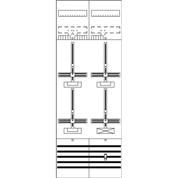 DF29C3A Meter panel, Field width: 2, Rows: 0, 1350 mm x 500 mm x 160 mm, IP2XC image 17