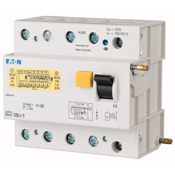 Residual-current circuit breaker trip block for AZ, 80A, 4p, 30mA, type A image 1