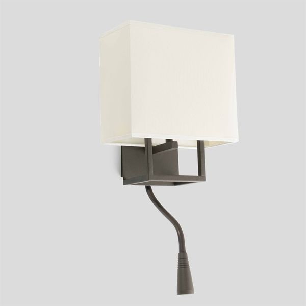 VESPER BROWN WALL LAMP WITH READER LED 1 X E14 20W image 2