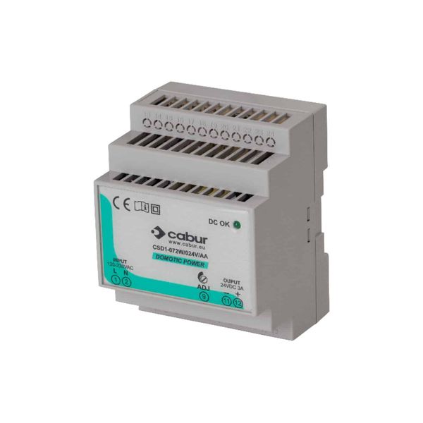 Single phase power supply input 120-230Vac / output 24Vdc 3A image 1