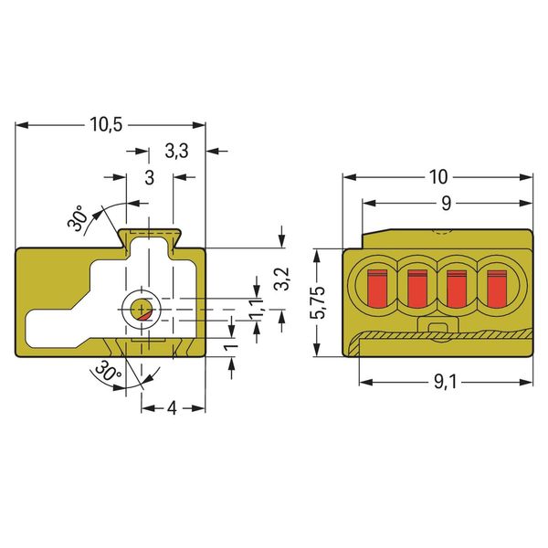 4-conductor female plug PUSH WIRE® 0.8 mm Ø orange image 1