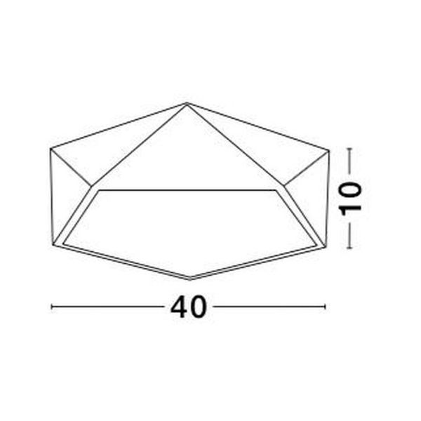 Metal & Acrylic Diffuser Matt White Outside & Inside LED E27 4x12 Watt 230 Volt IP20 Bulb Excluded D: 40 H: 10 cm image 1