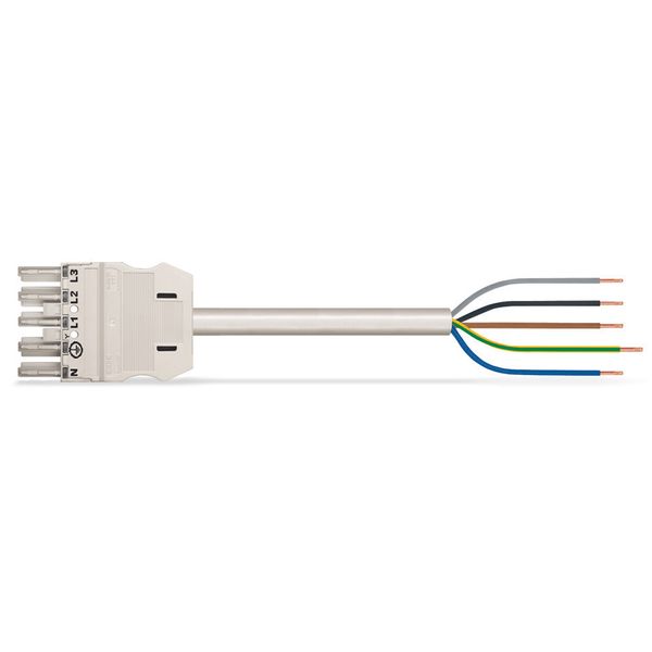 pre-assembled connecting cable;Eca;Socket/open-ended;white image 4