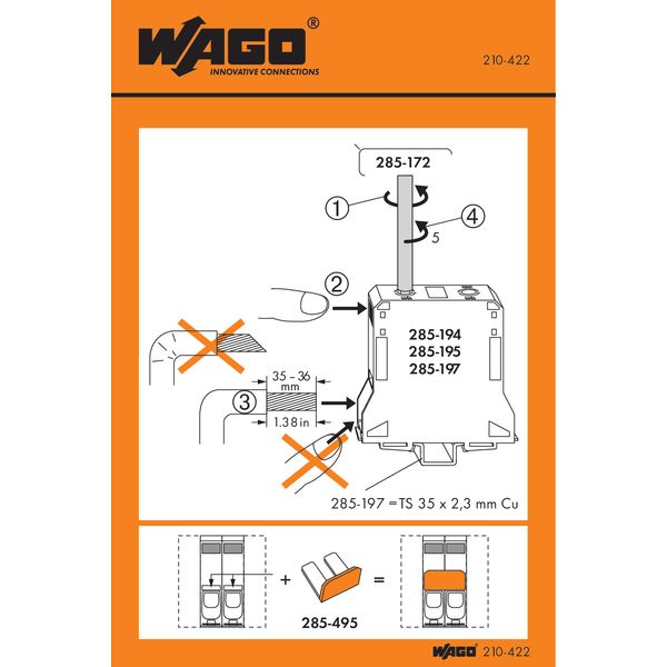 Stickers for operating instructions for high-current terminal blocks 2 image 2