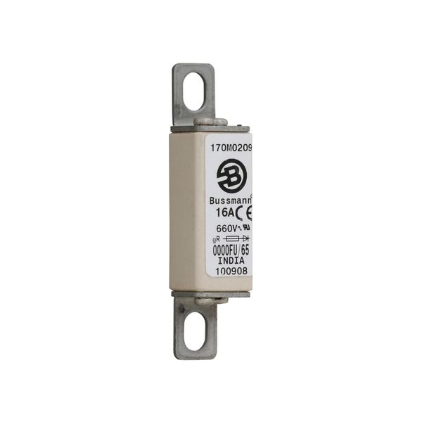 Fuse-link, high speed, 16 A, AC 660 V, size 0000, 18 x 19 x 80 mm, gR, UL image 5