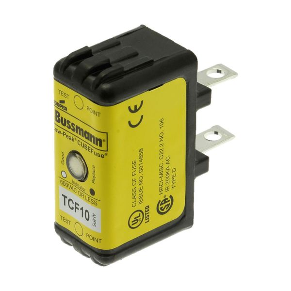 Fuse-link, low voltage, 10 A, AC 600 V, DC 300 V, 20 x 26 x 48 mm, CF, J, 1P, UL, CSA, time-delay image 23