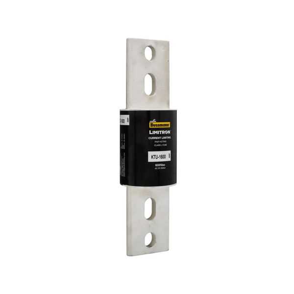 Eaton Bussmann Series KTU Fuse, Current-limiting, Fast Acting Fuse, 600V, 1400A, 200 kAIC at 600 Vac, Class L, Bolted blade end X bolted blade end, Melamine glass tube, Silver-plated end bells, Bolt, 3, Inch, Non Indicating image 5