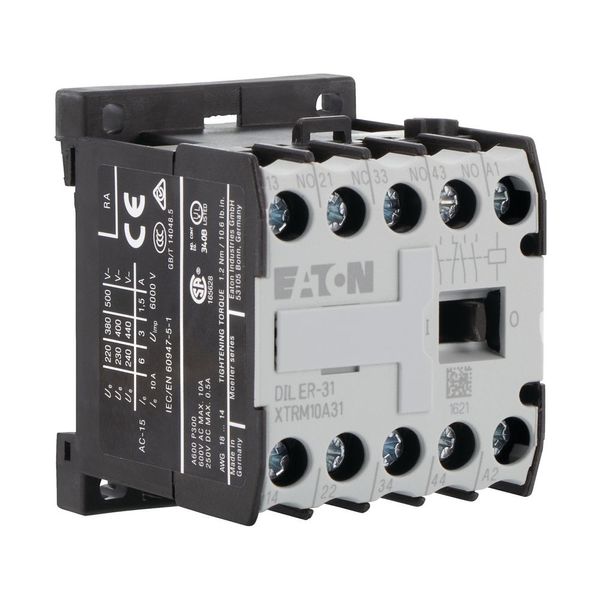 Contactor relay, 220 V 50/60 Hz, N/O = Normally open: 3 N/O, N/C = Normally closed: 1 NC, Screw terminals, AC operation image 16