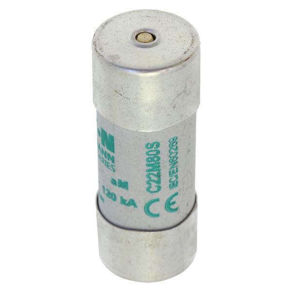 Fuse-link, LV, 80 A, AC 500 V, 22 x 58 mm, aM, IEC, with striker image 3