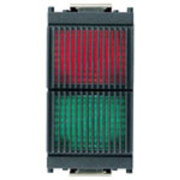 Red/green double indicator unit grey image 1