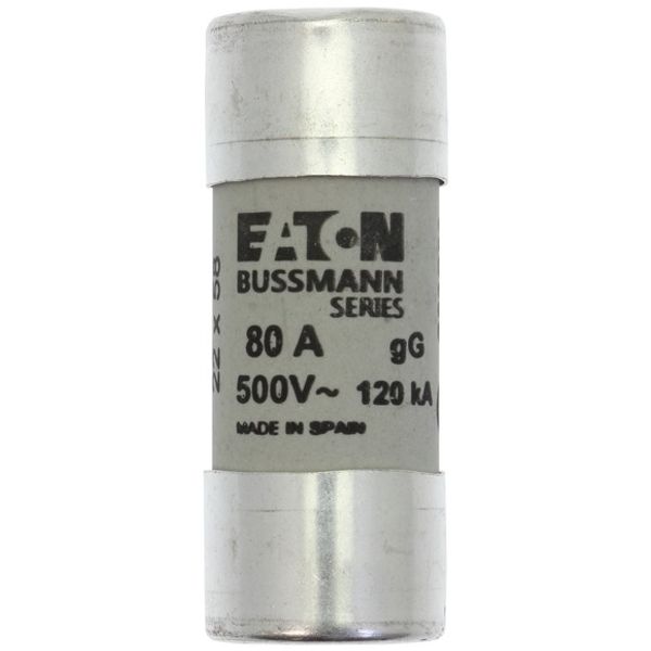 Fuse-link, LV, 80 A, AC 500 V, 22 x 58 mm, gL/gG, IEC, with striker image 2