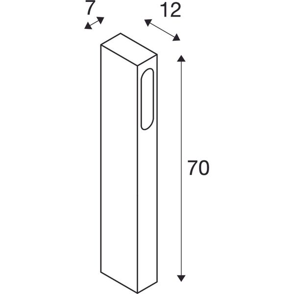 SLOTBOX 70 floor lamp, 4.5W, 3000K, IP44, square, anthracite image 2