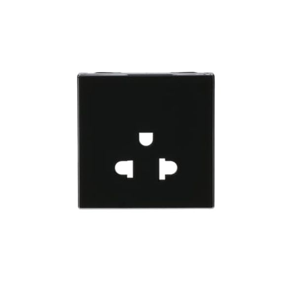 8538 NS Cover plate for Euroamerican socket outlet - Soft Black Socket outlet Central cover plate Black - Sky Niessen image 1