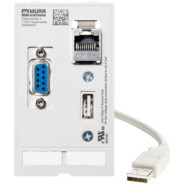 MODLINK  DATA INSERT 1xSUB-D9 fem./male + 1xRJ45 + 1xUSB fem./male 2m image 1