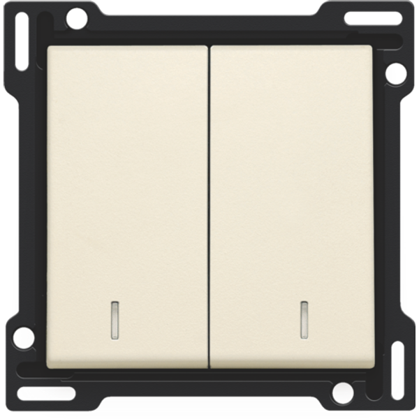 Finishing set with double lens for two-circuit switch, two-way switch image 2