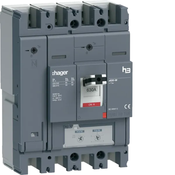 AUTOMATIC CIRCUIT BREAKER h3+ x630 50kA REG. Th-M 4P 630A image 1