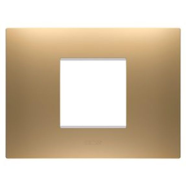 EGO PLATE - IN PAINTED TECHNOPOLYMER - 2 MODULES - GOLD - CHORUSMART image 1