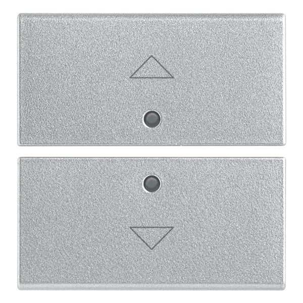 Two half-buttons 2M arrow symbol Silver image 1
