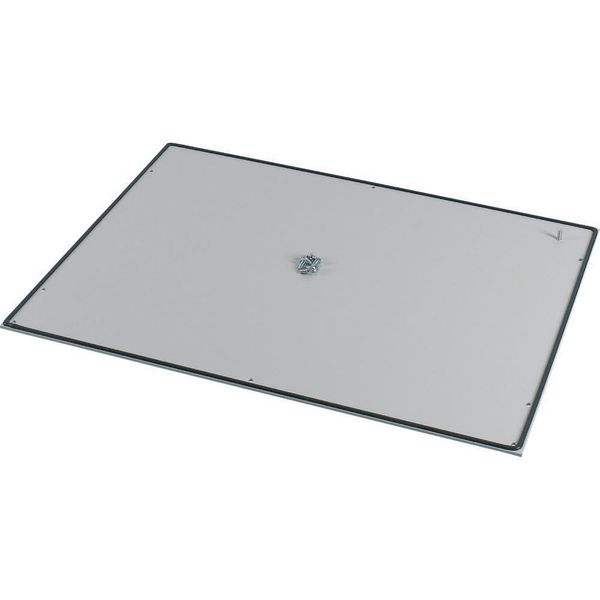 Bottom-/top plate, closed Aluminum, for WxD = 1000 x 300mm, IP55, grey image 2