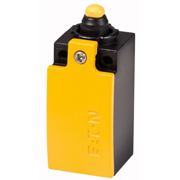 Safety position switch, LS(M)-…, Rounded plunger, Basic device, expandable, 2 N/O, Yellow, Metal, Cage Clamp, -25 - +70 °C image 1