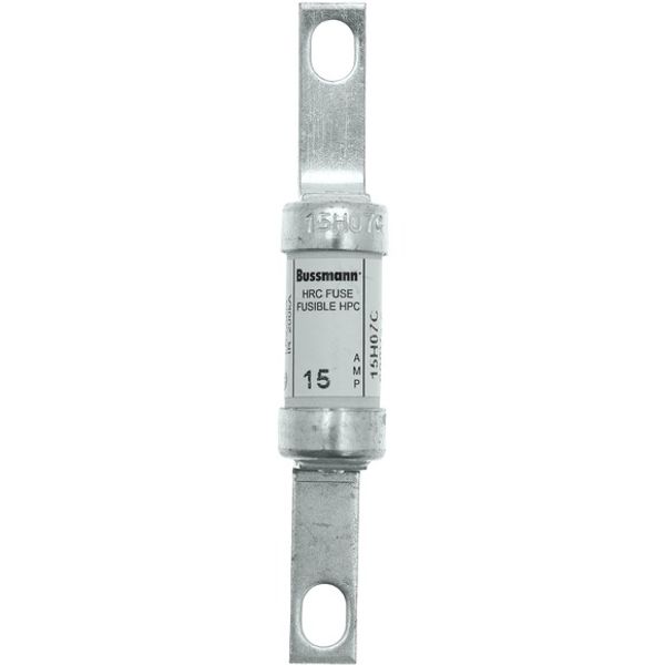 Fuse-link, low voltage, 15A, AC 600 V, DC 250 V, HRCII-C, 14 x 85 mm, CSA image 1