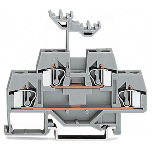 Double-deck terminal block Through/through terminal block for DIN-rail image 1