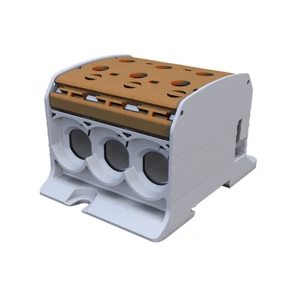 STB 95-3 Rail-mounted terminal block Al/Cu 87560 SIMBLOCK brown image 3