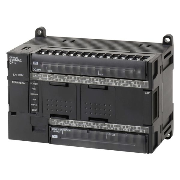 PLC, 24 VDC supply, 24 x 24 VDC inputs, 16 x NPN outputs 0.3 A, 10K st CP1W9250R image 2