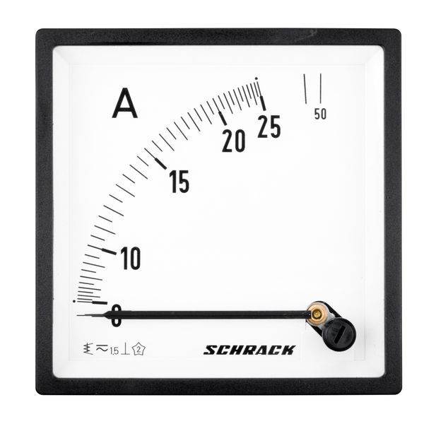 Ammeter, 96x96mm, 25A, AC, Direct measuring image 1