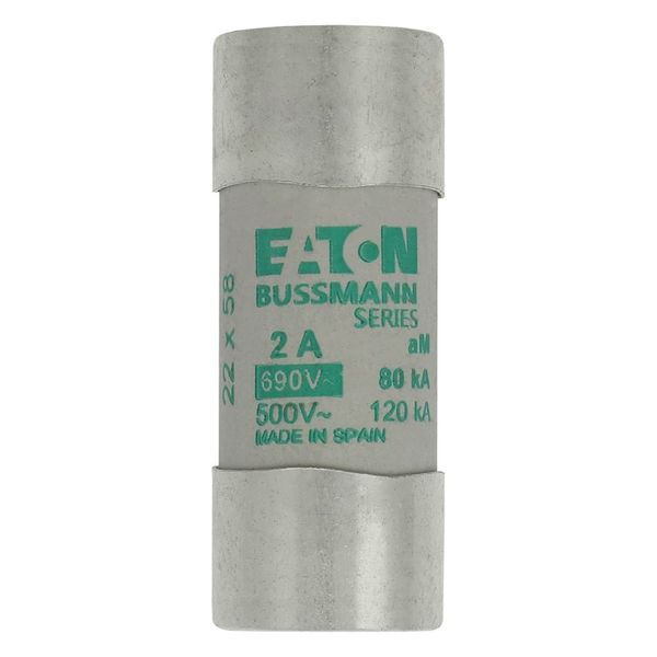 Fuse-link, LV, 2 A, AC 690 V, 22 x 58 mm, aM, IEC image 6