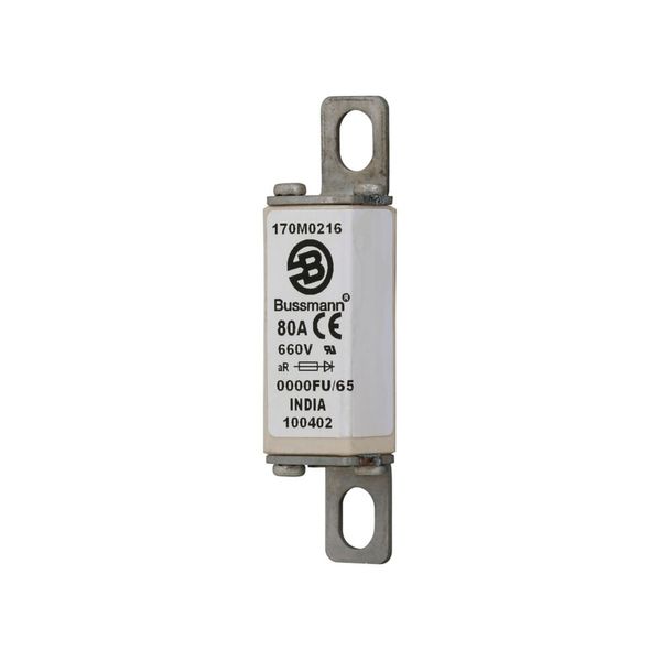 Fuse-link, high speed, 80 A, AC 660 V, size 0000, 18 x 19 x 80 mm, aR, UL image 10