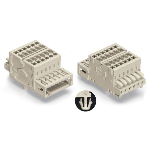 2-conductor combi strip 100% protected against mismating Snap-in mount image 3