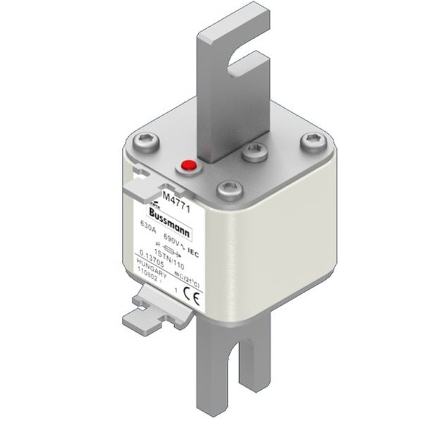 Fuse-link, high speed, 32 A, AC 1000 V, size 00, 30 x 47 x 98 mm, aR, DIN, IEC, single indicator image 2