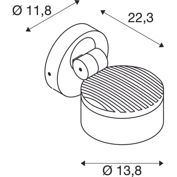 ESKINA SPOT 1000lm 3000/4000K 230V 95ø IP54 anthracite image 3