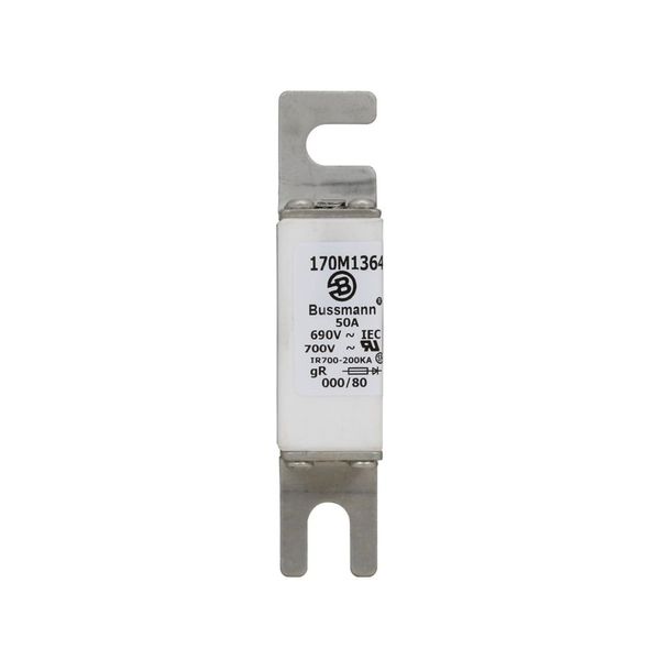 Fuse-link, high speed, 50 A, AC 690 V, DIN 000, 21 x 40 x 100 mm, gR, DIN, IEC, single indicator image 5