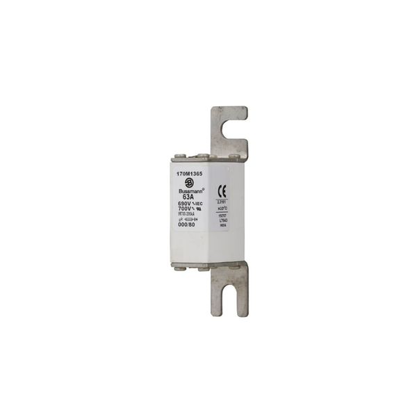 Fuse-link, high speed, 63 A, AC 690 V, DIN 000, 21 x 40 x 100 mm, gR, DIN, IEC, single indicator image 8